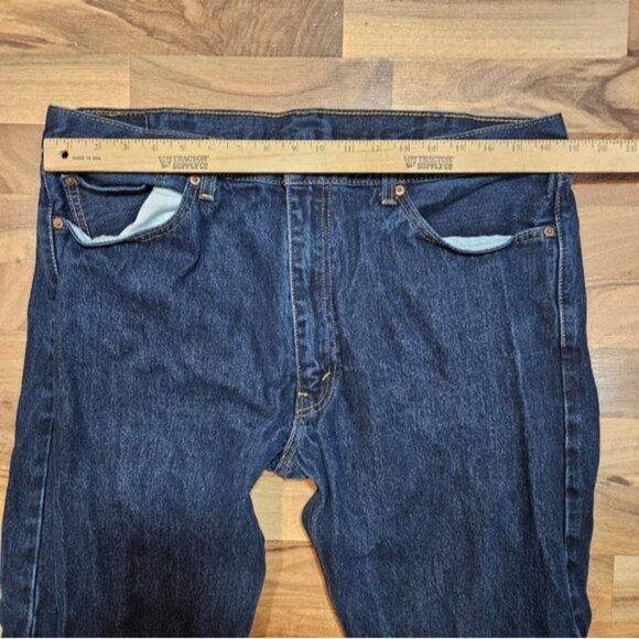 Levi's 505 Regular Fit Jeans Men's 40x32 Dark Wash Straight Leg Denim USA - Picture 10 of 11